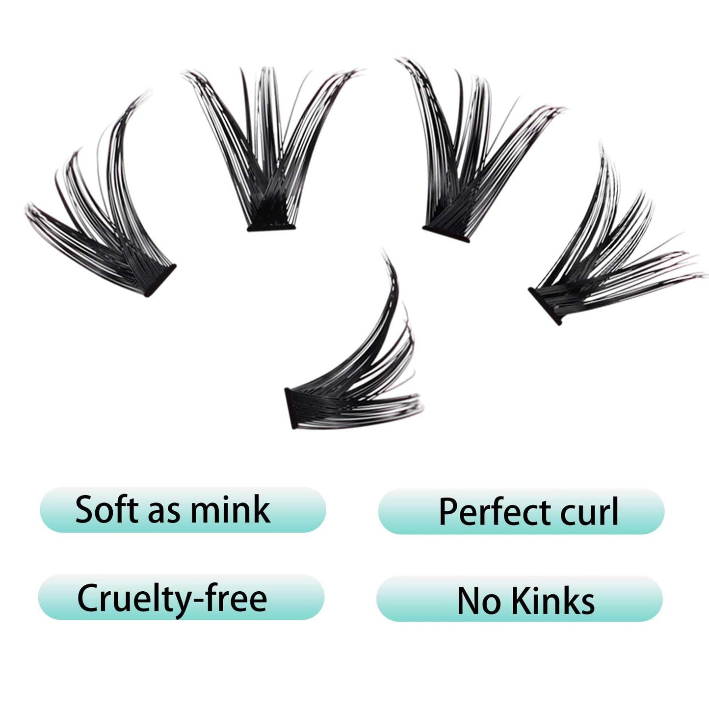 Lash Clusters Individual Lashes DIY Eyelash Extension 80D 9-16mm Mix C Curl Eyelash Clusters Lash Extension for Self Application