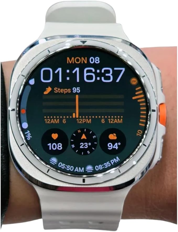 SAMSUNG Galaxy Watch Ultra 47mm LTE AI Smartwatch, Titanium White, Energy Score, Wellness Tips, Heart Rate Tracking, Sleep...