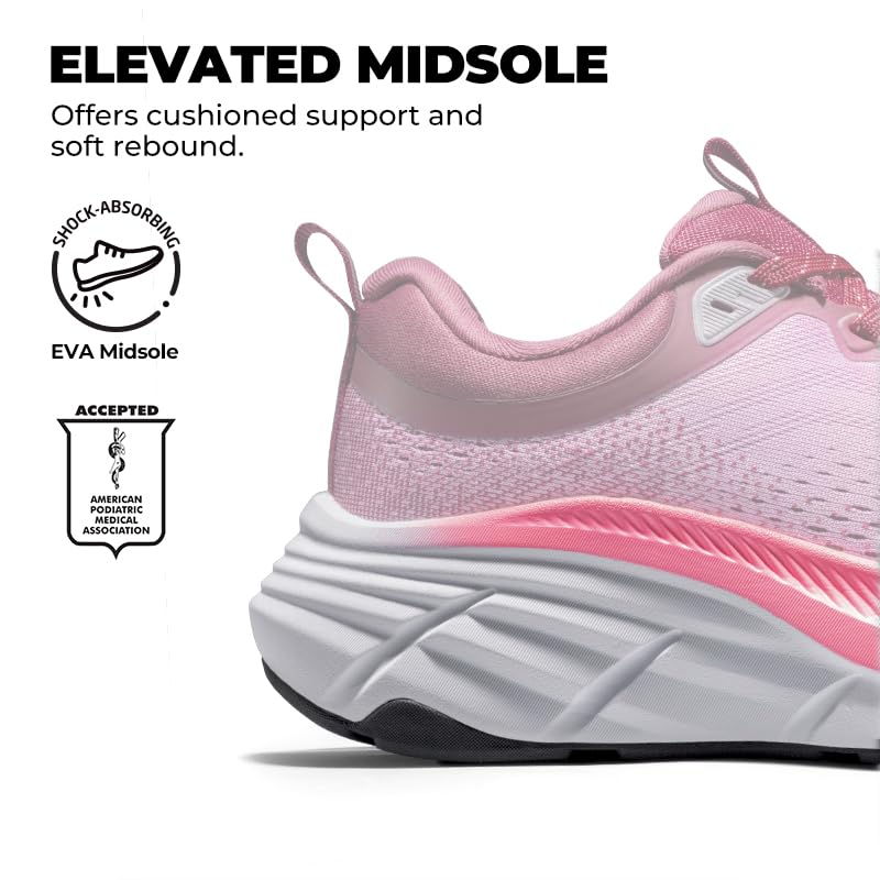 NORTIV 8 Women's Walking Shoes Cushion Comfortable ActiveBreeze Running Tennis Shoes Non-Slip Workout Gym Sports Athletic ...