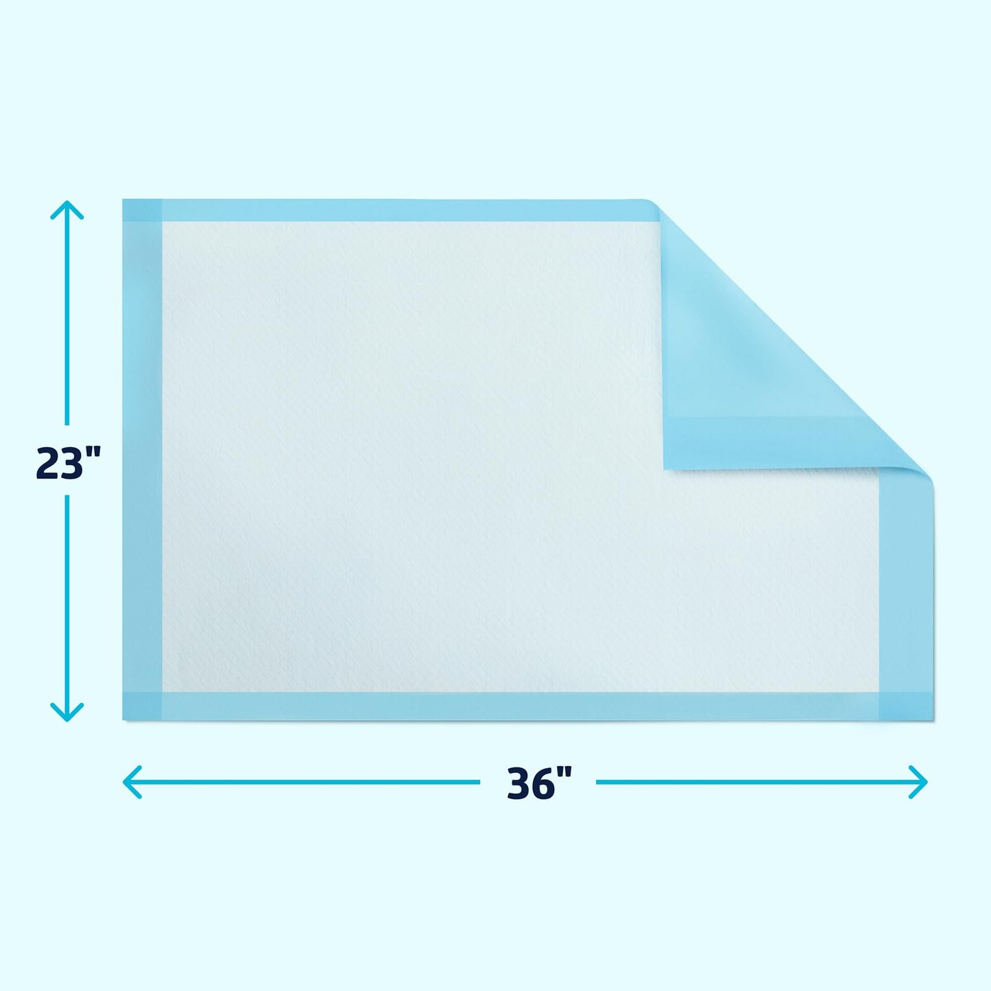 Medline Light Absorbency Underpad, 23" x 36", 50 Count, Disposable Bed, Furniture & Surface Protection, For Kids, Adults, Elderly, Puppy Pad, Changing Pad, Incontinence Pee Pad, Chucks
