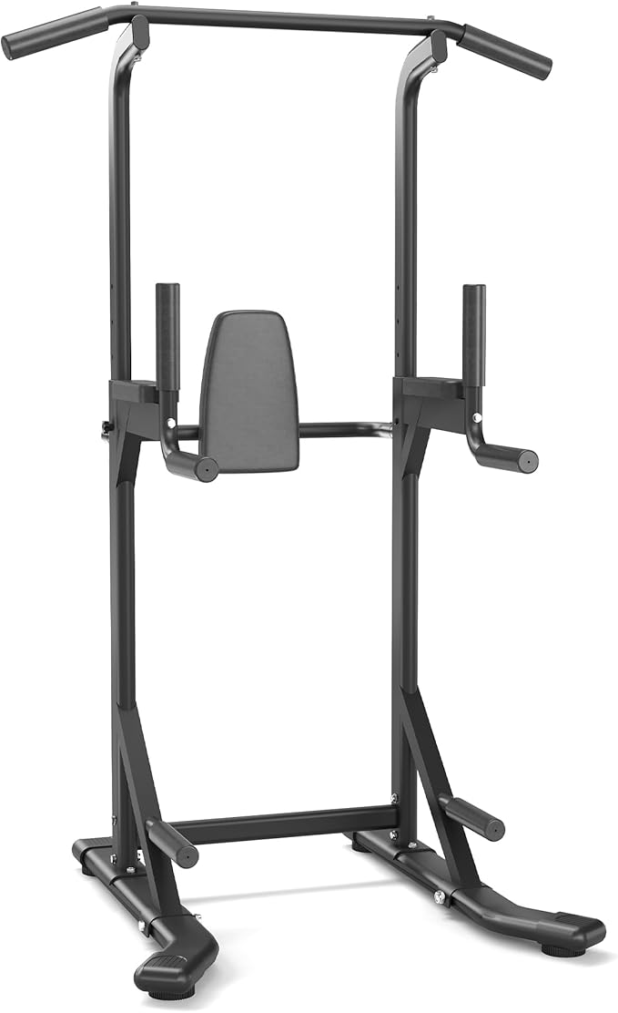 Garvee Pull Up Bar Free Standing Workout Equipment, Power Tower Dip Station for Home Gym, 450LBS Weight Capacity Strength ...