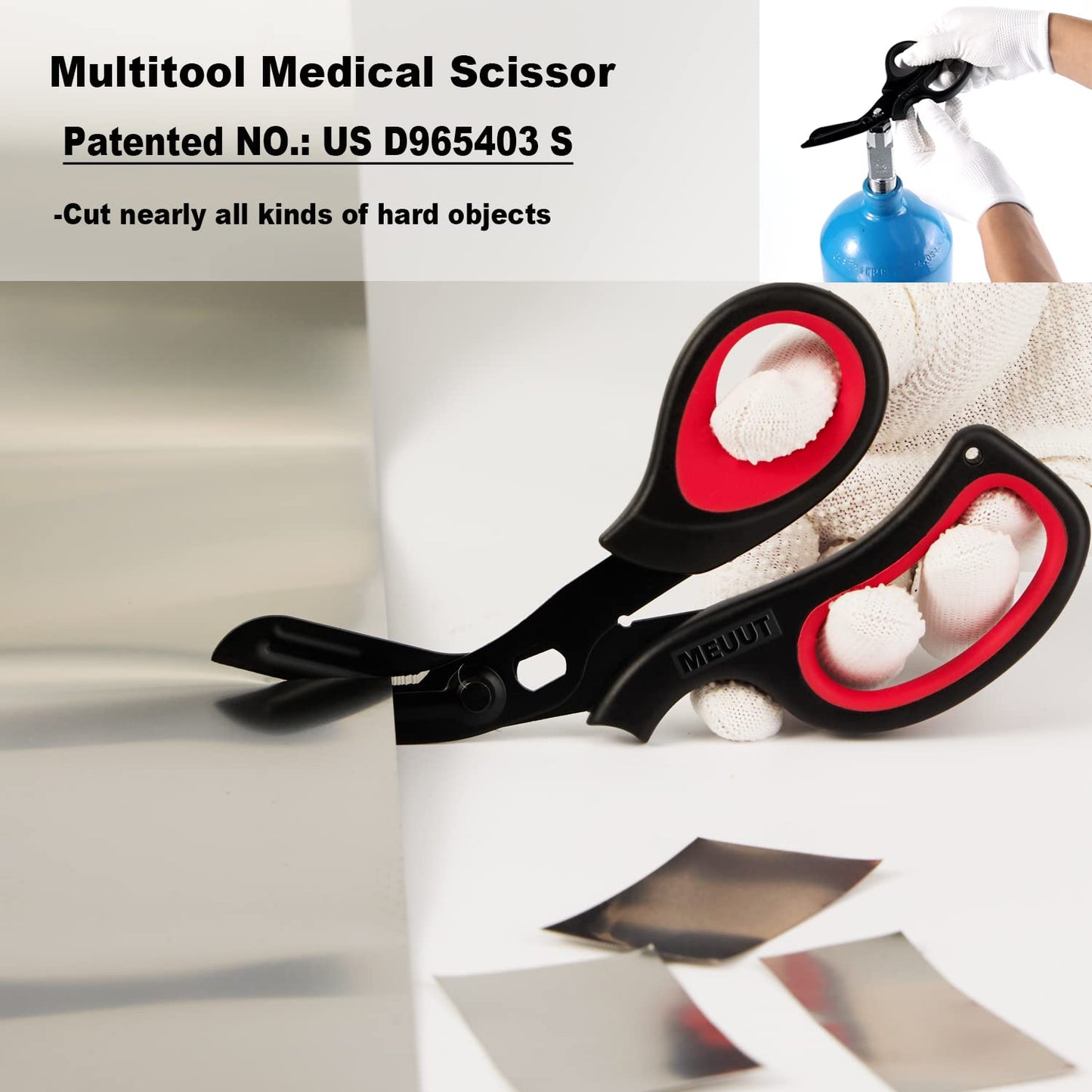 MEUUT 2 Pack Medical Scissors Trauma Shears for Left and Right Hand -8 inch Patented Bandage Scissors Heavy Duty Surgical Grade EMT Scissor for EMT Workers Doctors Nurses