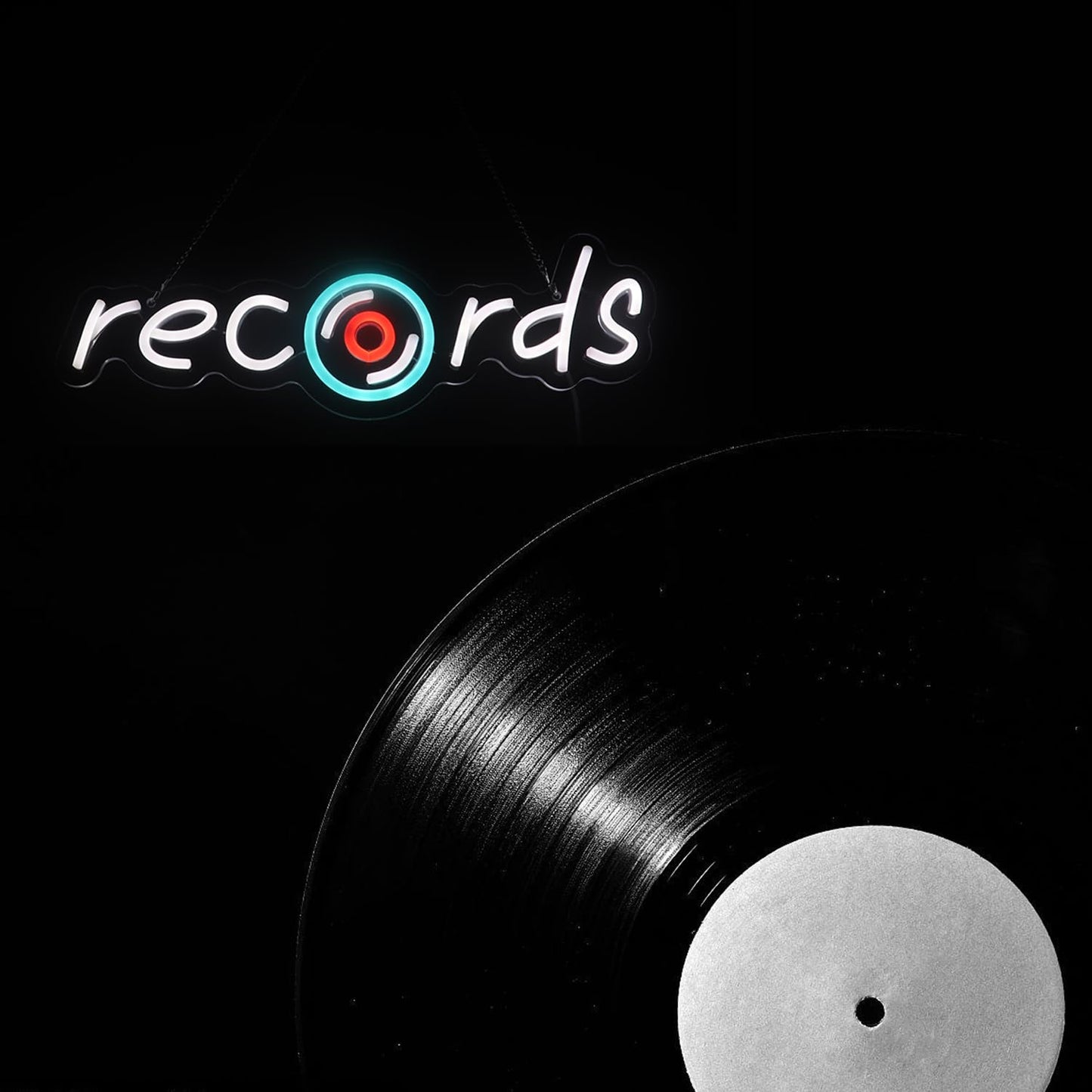 Records Led Sign  Recorder Neon Light  Disc Player Neon Sign  Recording Led Light  Music Show Studio Room Wall Decor  Vinyl Disc Neon Light Bedroom Game Room Wall Art Christmas Birthday Gift