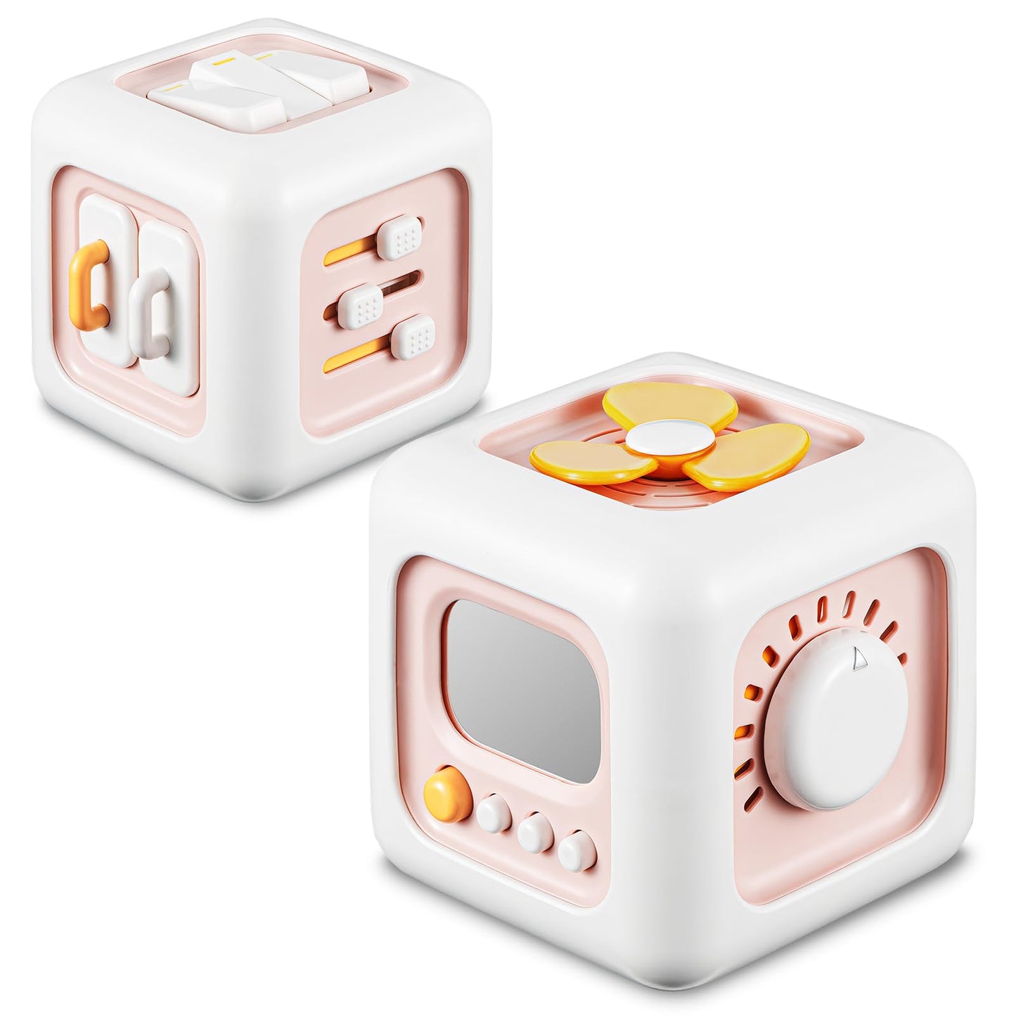SOCBTNSO Busy Cube Toys for 1 Year Old Girl Gifts, Montessori for Baby Girl, Travel Sensory Toys for Toddlers 1-3, Learning Fine Motor Skills| 1st Birthday Girl Gifts 12 Months Stocking Stuffers