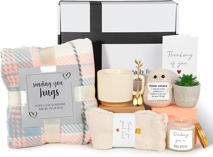 Self Care Gifts for Women Valentines, Inspirational Get Well Soon Gift Baskets for Women, Get Well Gifts Care Package for ...