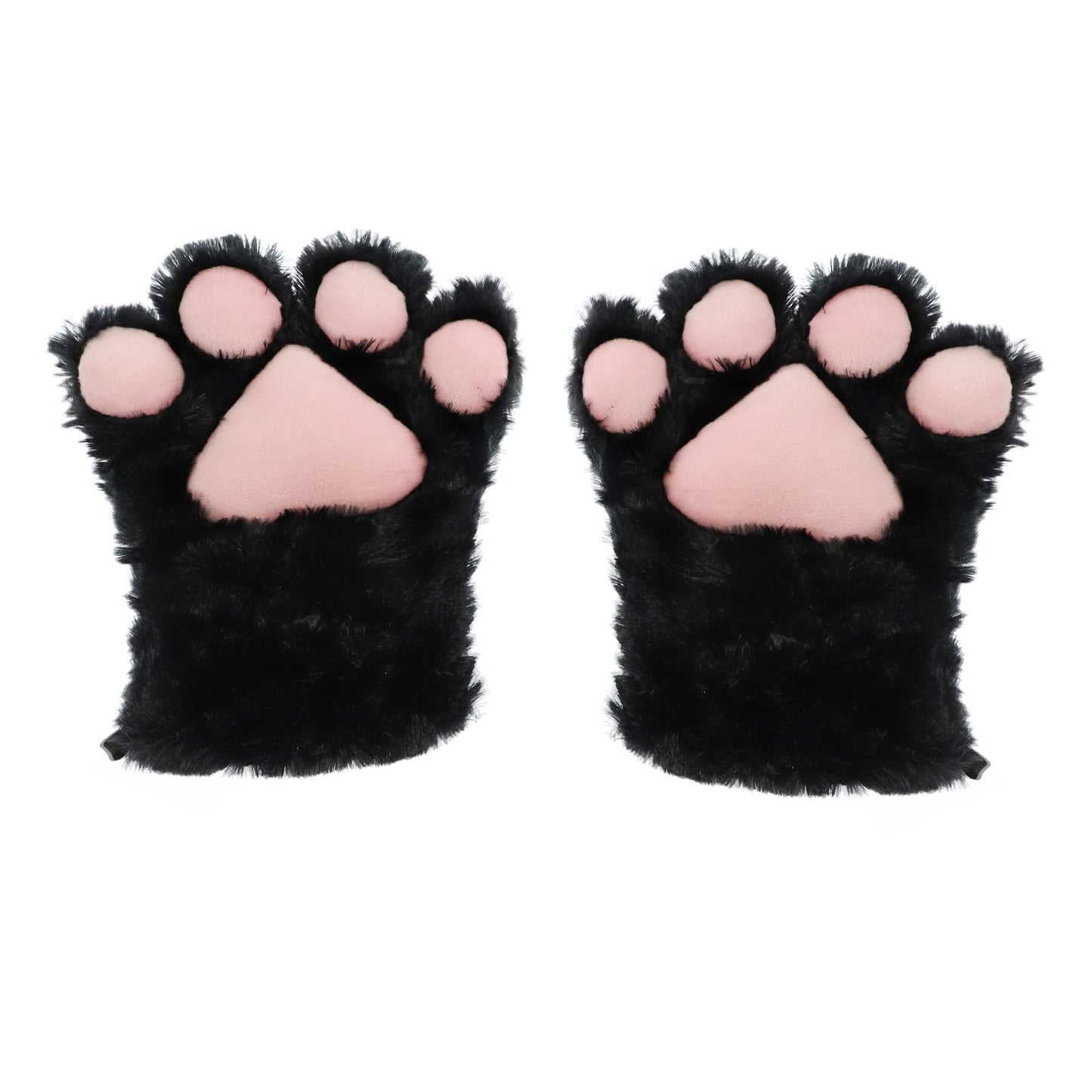 Cat Paws Gloves Cozy Animal Full Fingers Bear Claws Mitten Winter Plush Glove Halloween Cosplay Costume Prop for Kids, AGE 3+