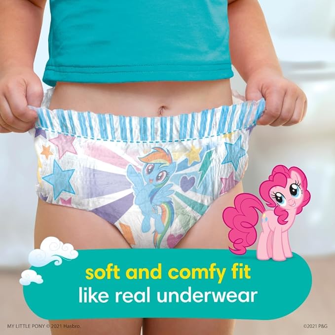 Pampers Training Pants - Easy Ups Girls & Boys - Size 2T-3T, 25 Count, My Little Pony Potty Underwear (Packaging May Vary)