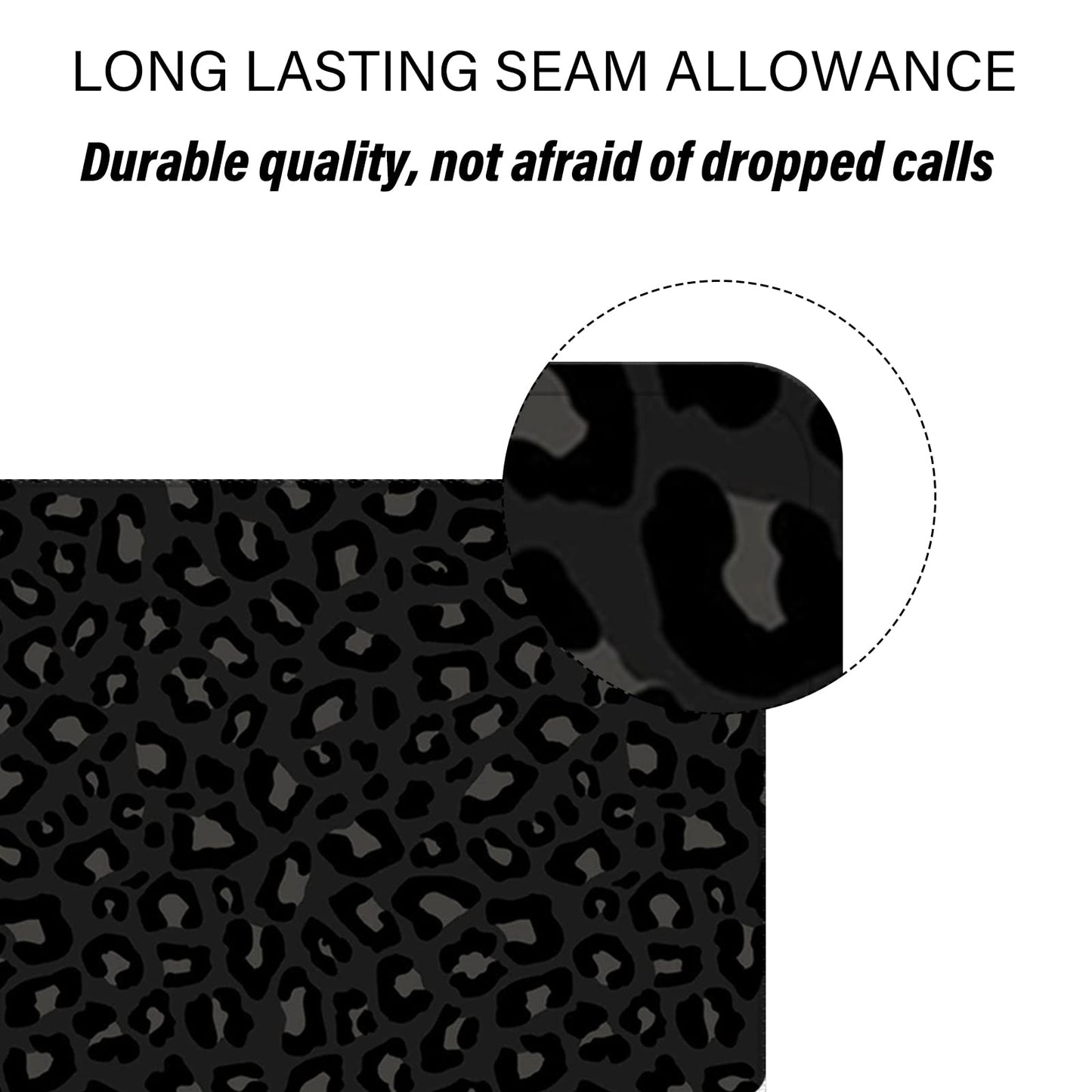 Deokke Extended Large Computer Gaming Mouse Pad Desk Mat(31.5×15.7 in),Desk Pad with Non-Slip Base and Stitched Edges for Work Office Large Gaming Mouse Pad Desktop Pad-Black Leopard Cheetah