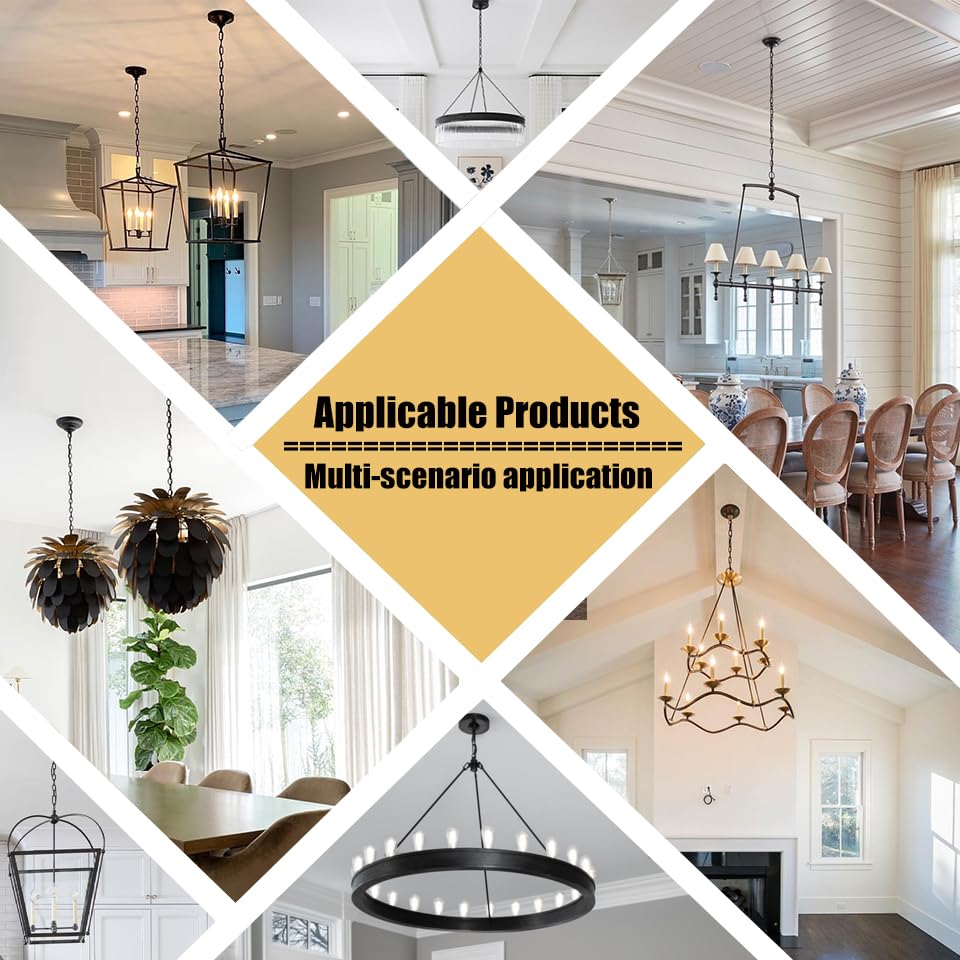 Mayomajo 2 Pack Of 5-5/16 Inches Light Canopy Kit  Heavy Duty Replacement Cover Plate With Mounting Hardware For Chandelier  Pendant Lighting & Swag Light (Black  5-5/16 Inch Canopy)