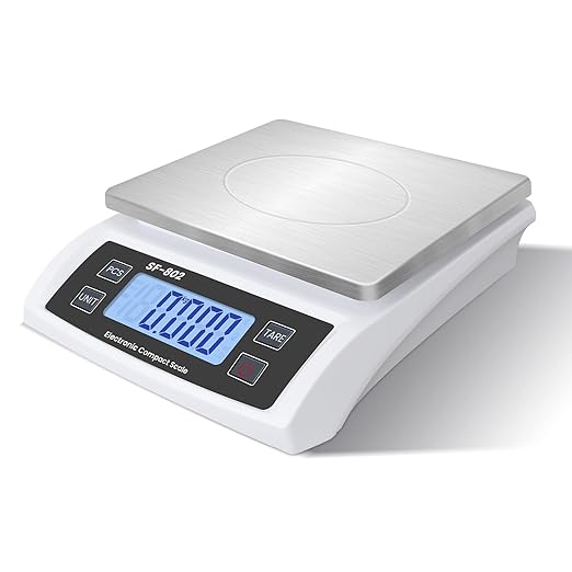 Puozult Digital Kitchen Scale 30kg/66lb Large Food Scale for Baking Cooking Stainless Bread Scale with LCD Display Countin...