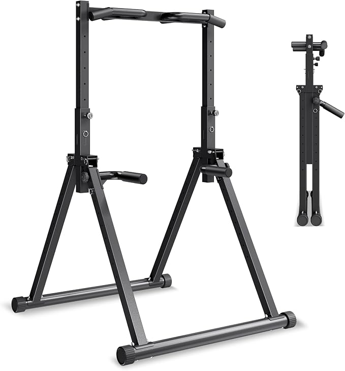 VEVOR Pull Up Bar, 330LBS Capacity Portable Pullup Bar Station, Pullup Bars Free Standing with Triangular Structure & Heav...