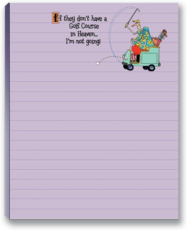 Stonehouse Collection | Funny Golf Notepads | 4 Assorted Golfing Note Pads | Small Gift Idea | USA Made (Golf Set #1)