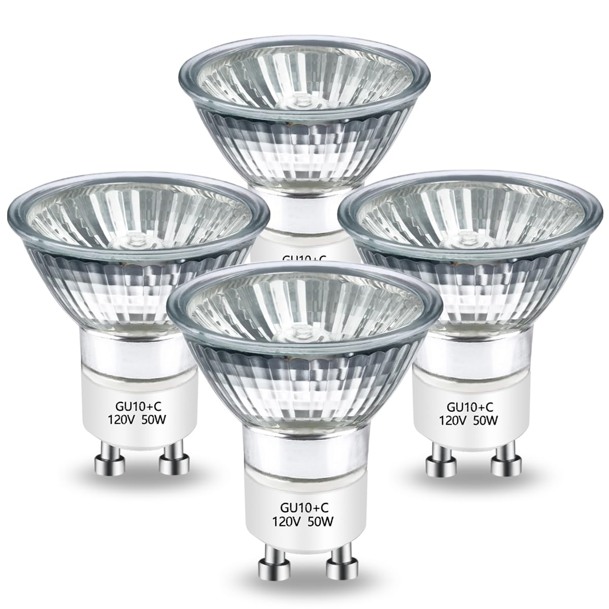 BOGAO Halogen Bulb 50 Watt GU10 120V NP5 Replacement Bulb for Candle Warmer, Scent Wax Burner, Fragrance Melt, Warming JDR Dimmable, Warm White 2700K Pack of 4