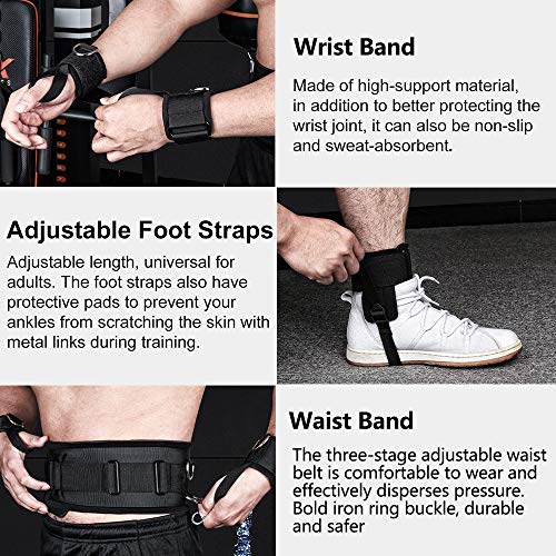 SFEEXUN Boxing Resistance Bands Set for Speed and Agility, Workout Band Ankle Exercise Bands Legs Ankle Straps for Resista...
