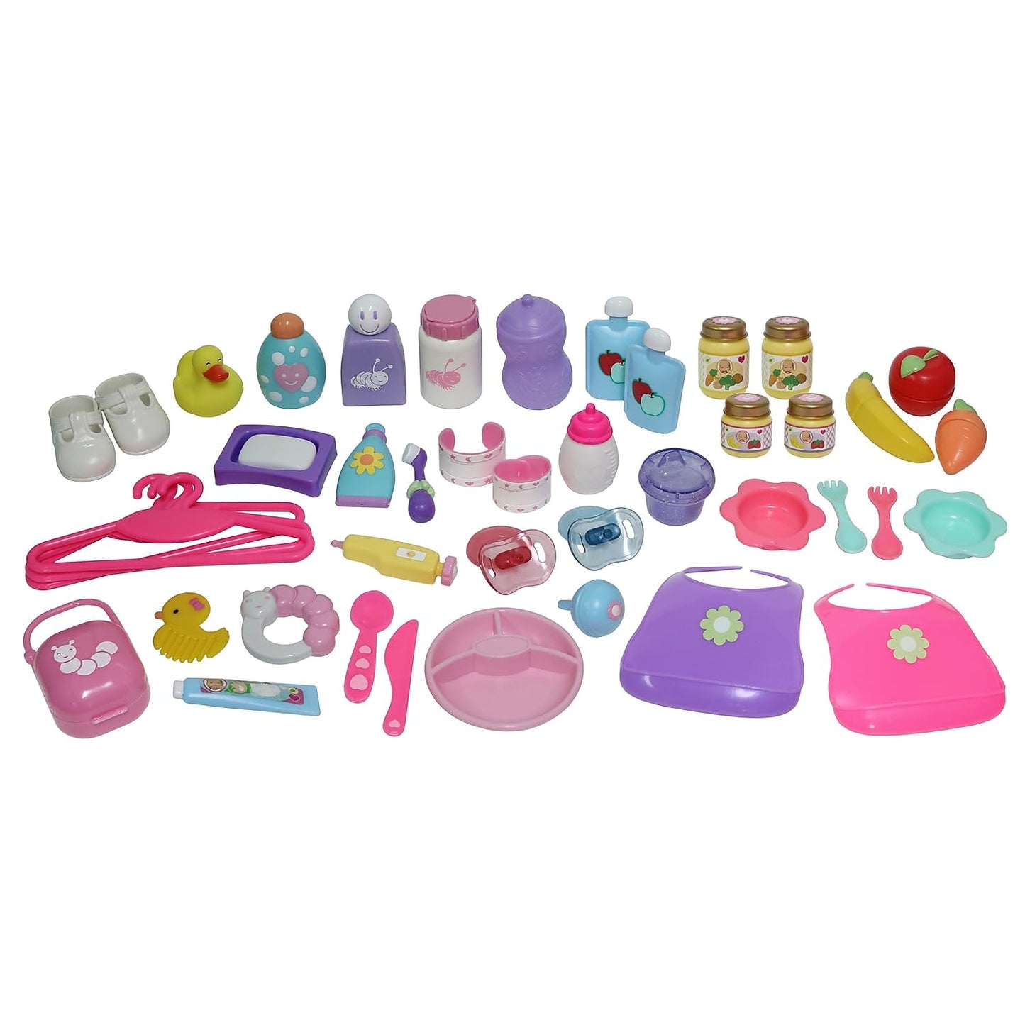 JC Toys Baby Nursery 45 Piece Accessory Bag for Keeps Playtime! | Accessories fit Most Dolls up to 15" | Play Accessories | Ages 2+