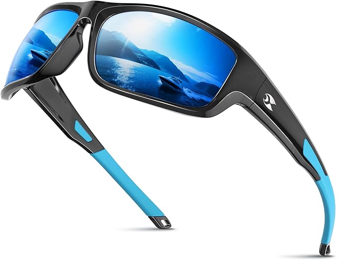 suoso Sports Polarized Sunglasses for Men: Women UV400 Protection Wrap Around Sun Glasses for Fishing Golf Running Driving
