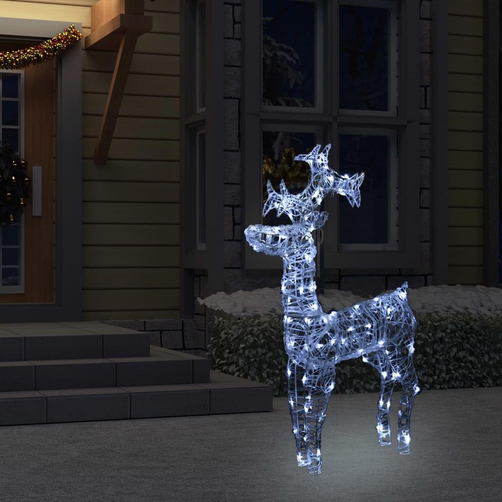 Revera Reindeer Christmas Decoration 90 LEDs Acrylic 23.6inx6.3inx39.4in Model 289961