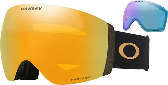 Oakley Flight Deck Pro M/L Ski Goggles For Men For Women OO7138, OO7139 + SPARE Lens Bag + BUNDLE with Care Kit