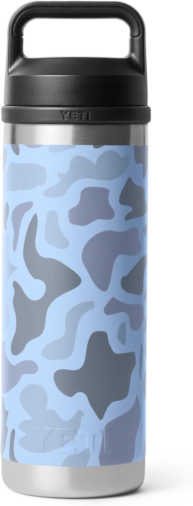 YETI Rambler 18 oz Bottle, Vacuum Insulated, Leakproof, Stainless Steel with Chug Cap, Blue Camo
