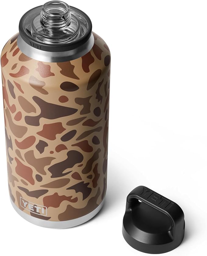 YETI Rambler 64 oz Bottle, Vacuum Insulated, Leakproof, Stainless Steel with Chug Cap, Wetlands Camo