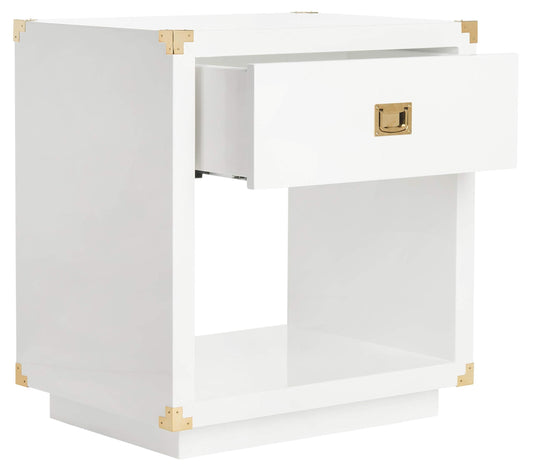 Safavieh Couture Collection Lella White Lacquer Side Table