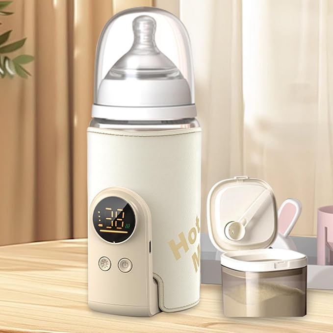 Portable Bottle Warmer for Travel,USB Type C Universal Cordless Accurate Temperature Control 6000mah8000mah10000 for Travel, Car, Outdoor (10000mah)