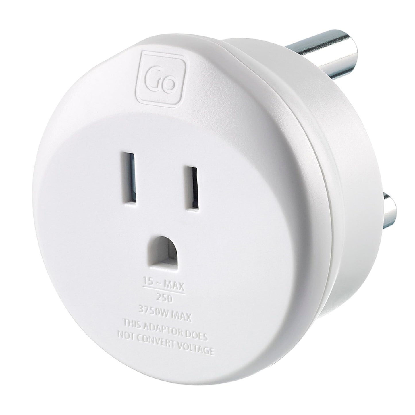 Go Travel Us To South Africa Plug Adapter, Travel Adapter For Small Electrical Devices, Earthed Adapter, Input - Type A, Type B