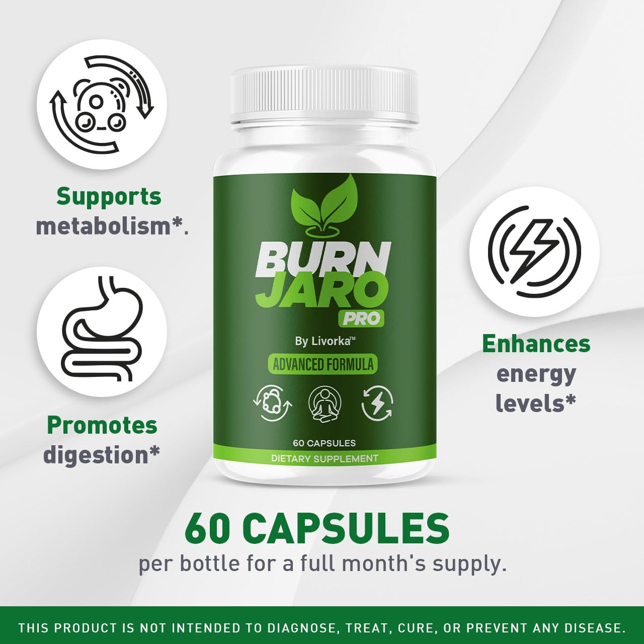 Burn Jaro Pro - BurnJaro Pink Salt Capsules Pro, BurnJaro Pro Pills, Official Advanced Formula Burn Jaro Pro Supplement Pills Natural Ingredients Reviews, 60 Capsules for 1 Month