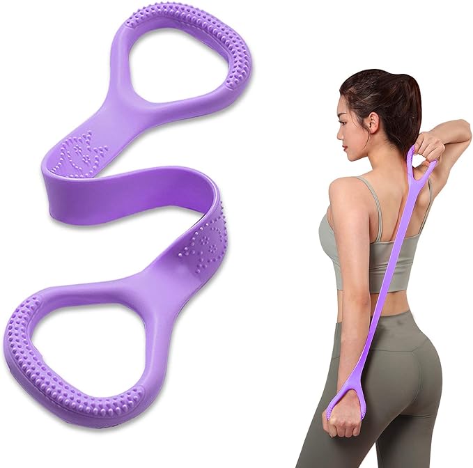 Kvittra Figure 8 Fitness Resistance Band, Arm|Back Training Elastic Ropes - Pure Barre Workout Chest Arm and Shoulder Stre...