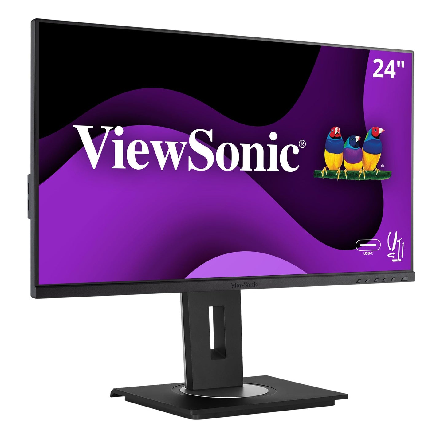 Viewsonic Vg245 24 Inch Ips 1080P Monitor Designed For Surface With Advanced Ergonomics, 60W Usb C, Hdmi And Displayport
