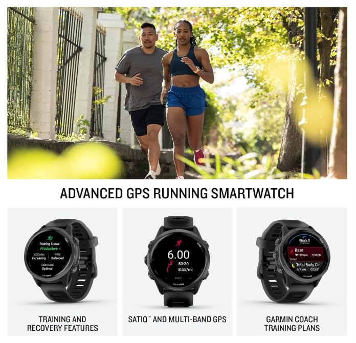 Garmin Forerunner 570 42mm Advanced GPS Running & Triathlon Smartwatch AMOLED Display Training & Recovery Features Slate G...
