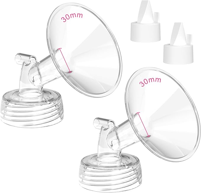 Breast Pump Parts for Spectra S1/S2/13 Plus, Not Original Accessories, Spectra Flange Inserts Replacement Include 30mm Flange/Duckbill Valve