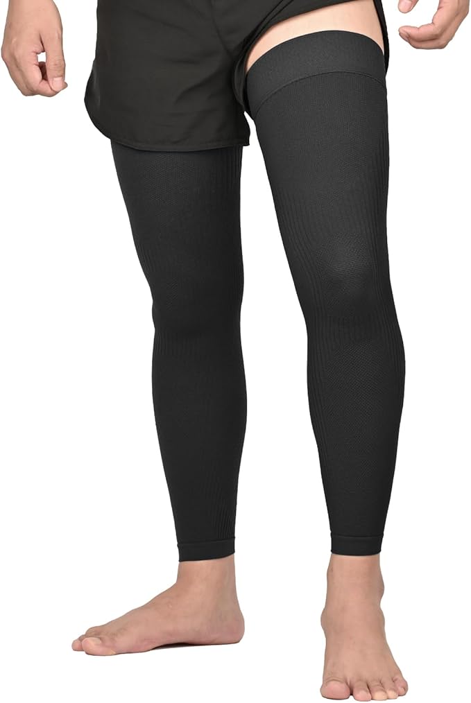 KEKING Full Leg Compression Sleeves, Unisex, Thigh High Compression Stocking 20-30mmHg Graduated Support for Thigh Calf Kn...