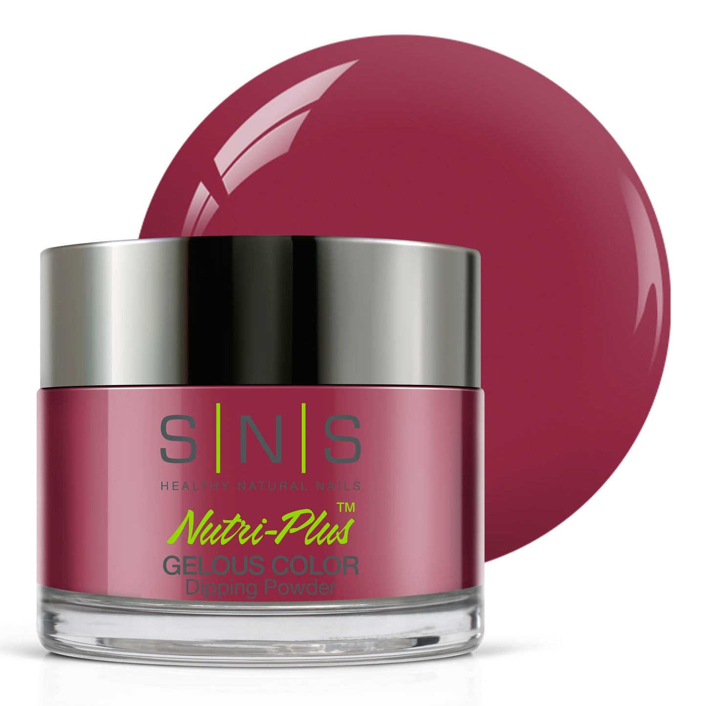 SNS Nail Dip Powder, Gelous Color Dipping Powder - Red Velvet (Red/Burgundy, Shimmer) - Long-Lasting Dip Nail Color Lasts 14 Day