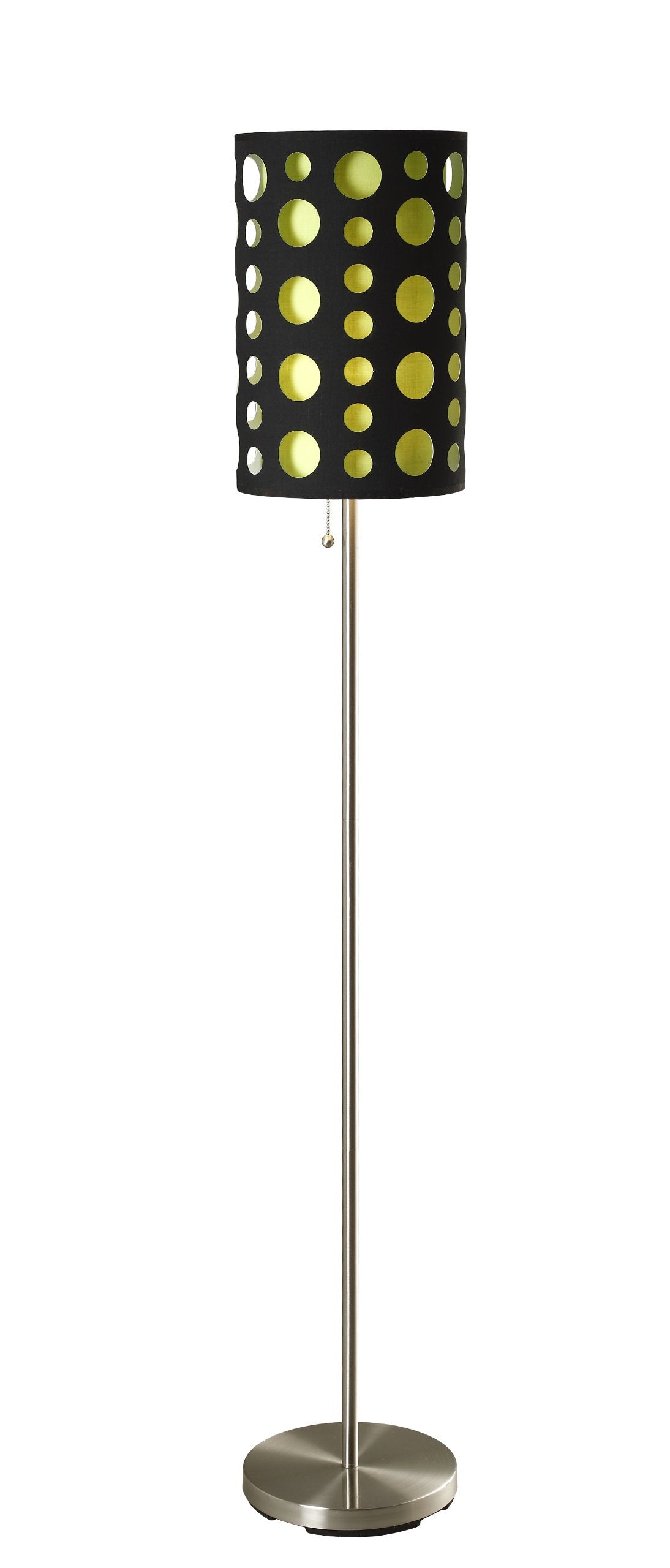 ORE Modern Retro Floor Lamp Metal 66in Black/Green Model 9300F-BK-GN