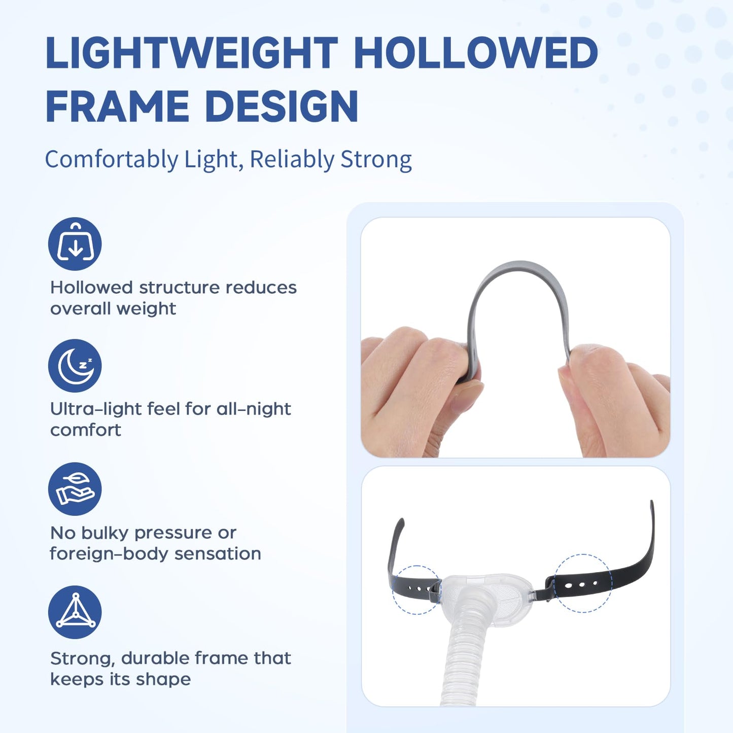 Replacement Tube Frame Kit for AirFit P10, Including Hose & Frame & Swivel Compatible with AirFit P10 Nasal Pillow, 1-Pack (Cushions & Headgear Not Included)
