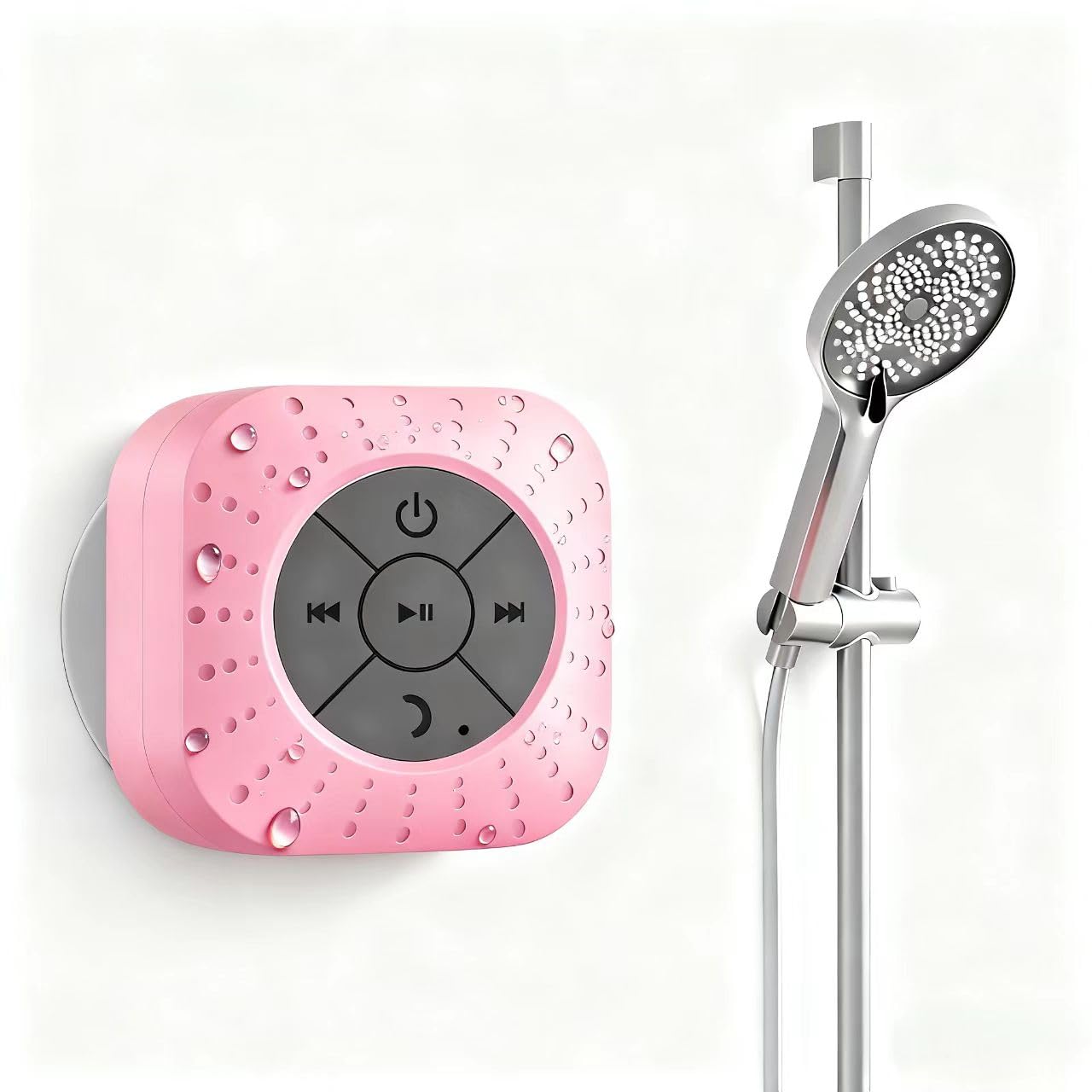 Elmocin Mini Bluetooth Shower Speakers, Portable Wireless Speaker with Suction Cup, Pairs Easily to Phones, Tablets, Computer, G