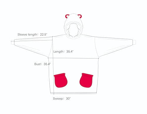 NEWCOSPLAY Wearable Blanket Hoodie Sherpa Hoodie Blanket for Women Men Warm Oversized Sweatshirt with Pockets