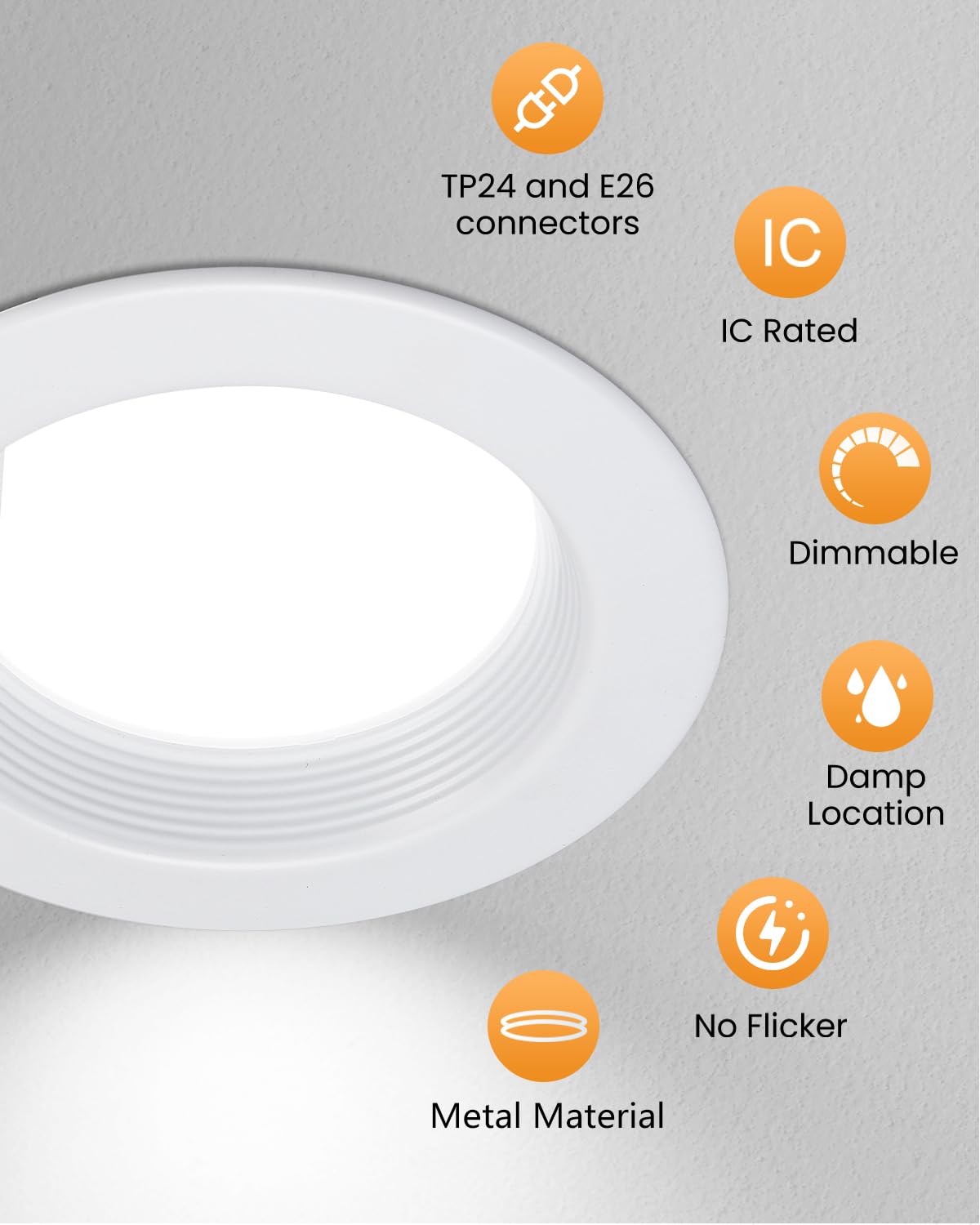 4-Inch Retrofit Led Recessed Lighting - 2700K-6000K Adjustable  9W 800Lm Dimmable Led Downlights  Wet Rated Recessed Can Lights For Bathroom  Basement  4Inch 12P Gold