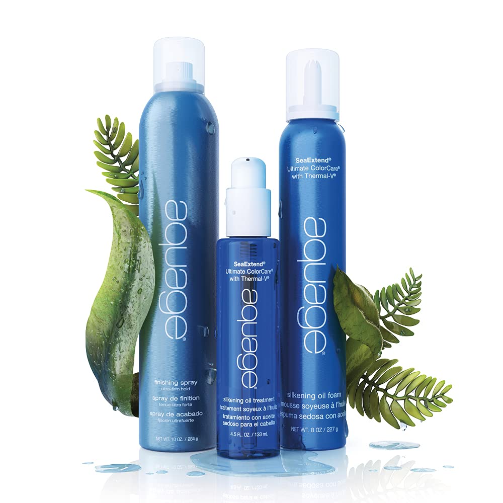 Aquage Finishing Spray LVOC, Firm Hold Hairspray, Delivers Humidity Resistance and Lasting Style Retention with Max Shine, 50% V