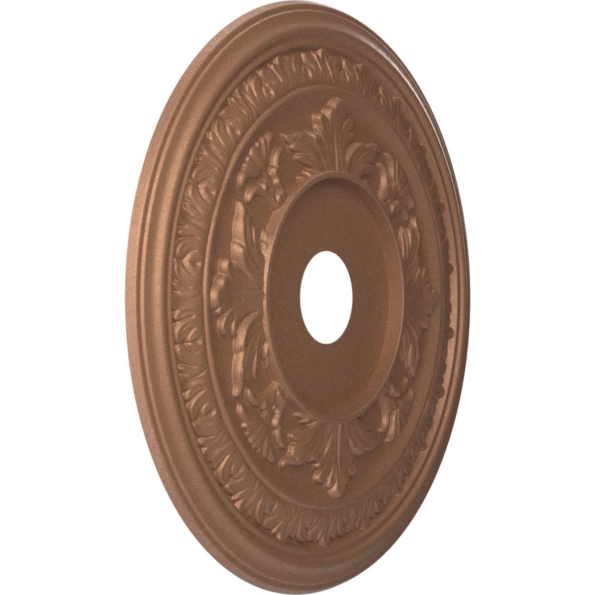Ekena Millwork 22Od X 3 1/2Id X 1P Baltimore Thermoformed Pvc Ceiling Medallion (Fits Canopies Up To 7 3/4), Aged Copper