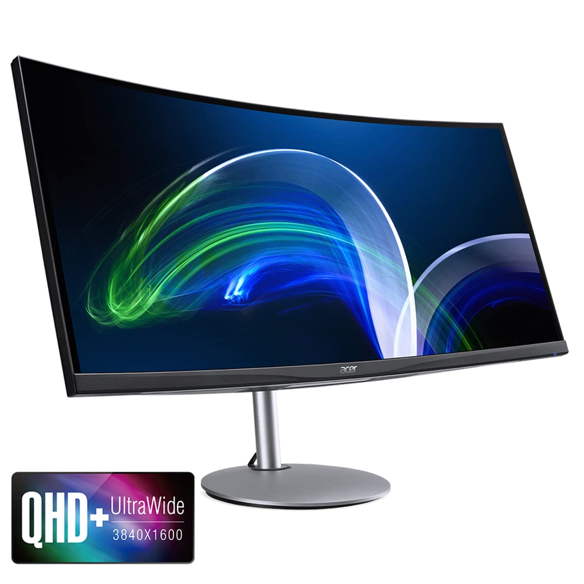 Acer Cb382Cur Bmiiphuzx 37.5 2300R Curved Zero-Frame Qhd+ (3840 X 1600) Ultrawide Ips Monitor | Amd Freesync | Up To 75Hz | 1Ms