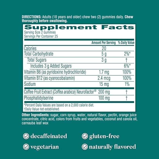 NEURIVA Plus Brain Supplement for Memory, Focus & Concentration + Cognitive Function with Nootropics Phosphatidylserine and Neurofactor, VIT B6 & B12, Strawberry Flavor, 50 Gummies (2 Pack)