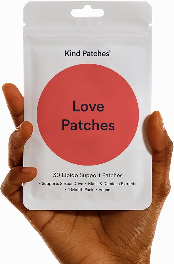 Love Patches - Natural Libido Booster for Women and Men - Ashwagandha and Red Ginseng to Enhance Intimate Wellness and Energy - 30 Count