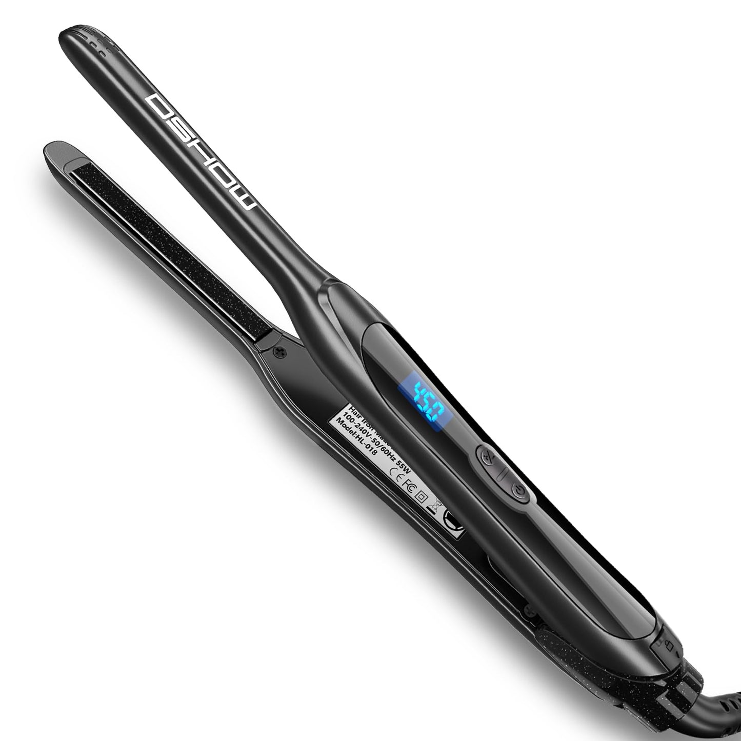 DSHOW Pencil Flat Iron, 3/10  Small Flat Irons for Short Hair, Pixie Cut and Bangs,Tourmaline Ceramic Mini Hair Straightener for
