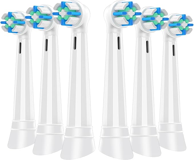IO Replacement Heads Compatible with Oral b IO 2/3/4/5/6/7/8/9/10 Series Electric Toothbrush, Brush Heads Refills Compatible with Oral B IO for Teeth Clean (6 White)
