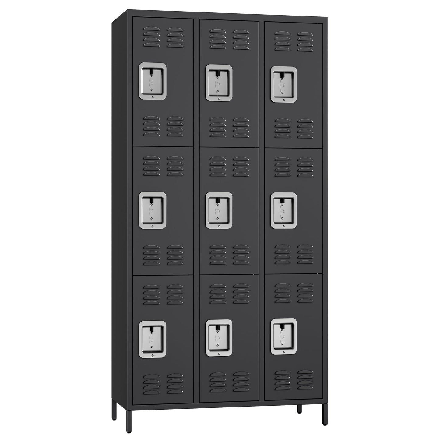 GarveeLife Employee Lockers for Office 9 Doors, Metal Sorage Locker Combination for Employees, Industries Double Tier Metal Locker for Home, School, Gym