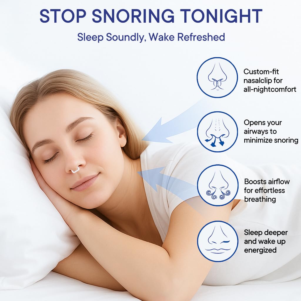Anti Snoring Devices, Nose Vents Opener for Men and Women, 3-Gear Adjustable Fit, Individually Packaged & Portable, Helps Improve Airflow – 4 Pack