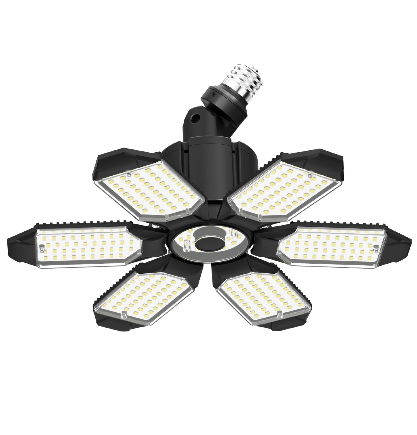 Led Garage Light Super Bright 15000Lm Led Shop Lights 6500K Garage Lighting  360?& 180?Djustable Basement Lights With 6 Deformable Panels Screw In E26/E27 Socket For Workshop Storage Barn Attic
