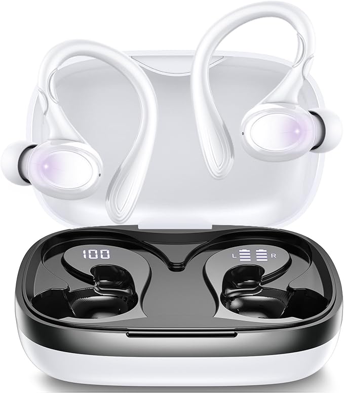 GJB Wireless Earbuds, 60H Playback Bluetooth 5.3 Headphones,Noise Cancelling Wireless Headphones with LED Battery Display,...